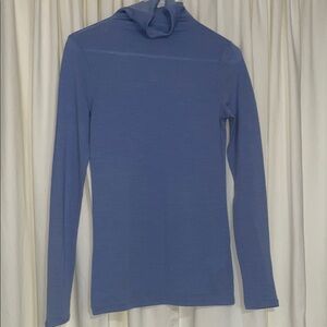 Club Monaco Blue Fitted Long Sleeve Top